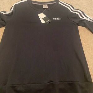 Adidas Black Sweatshirt with White Stripes